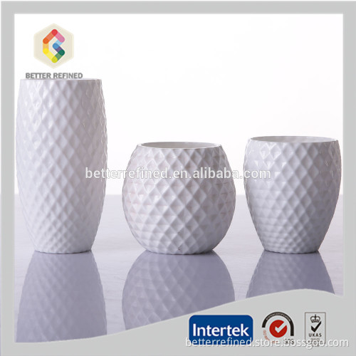 Creamic White Glass Vase For Decoration